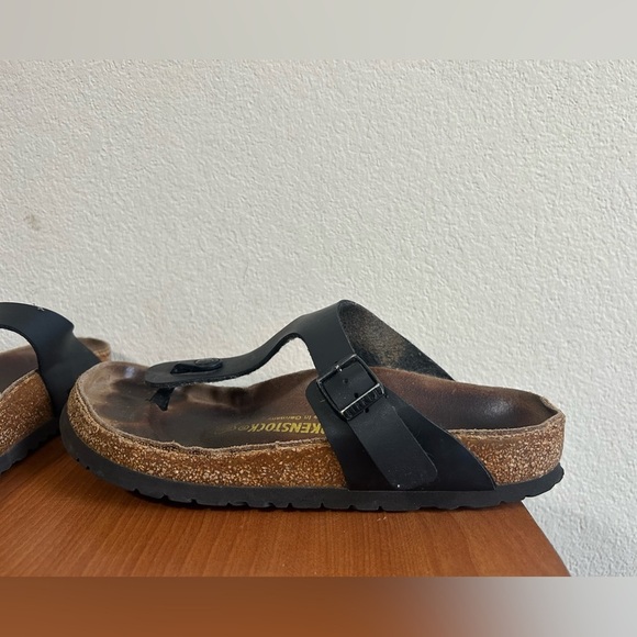Birkenstock Women's Gizeh Footbed Sandal Black Size 8 Outdoor Adjustable Strap - Picture 3 of 9
